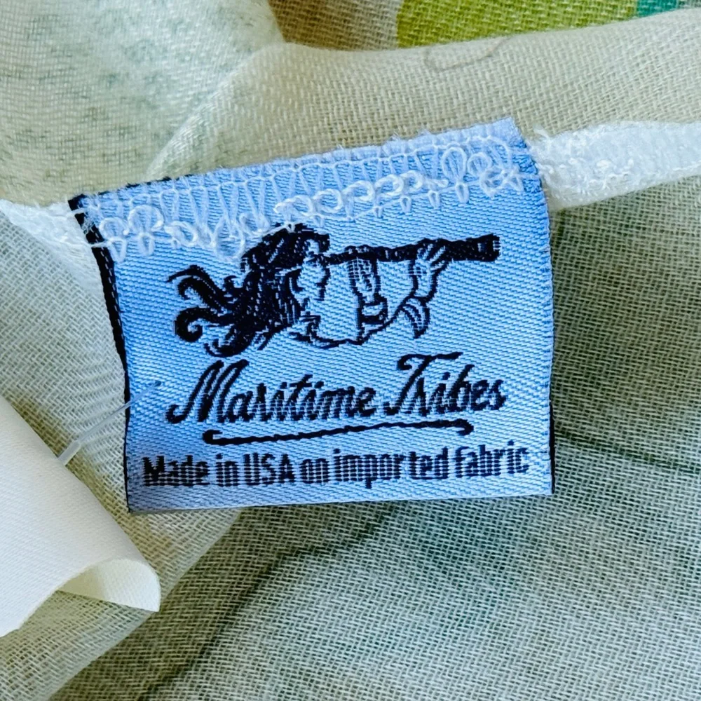NEW with TAGS Elegant Wrap with map of Aquidneck Island, Newport Rhode Island